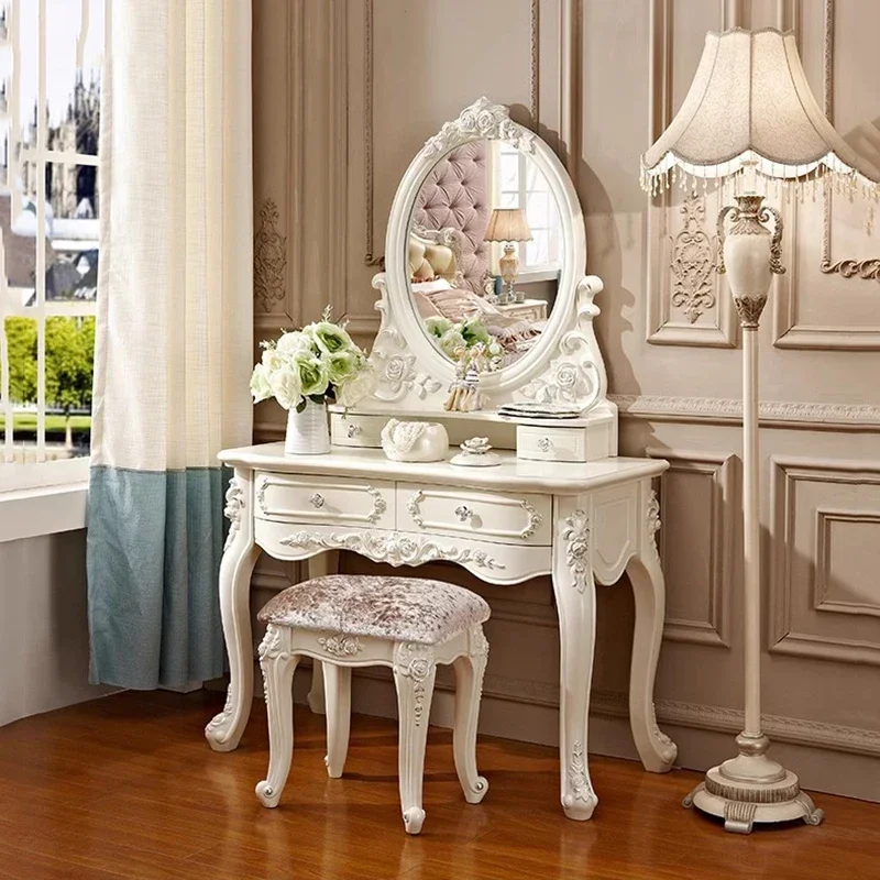 Luxury Nail Vanity Table Bedroom Storage Modern Mirror Desk Chair Dressing Table Jewelry Women Vestidores Lounge Suite Furniture
Luxury Nail Vanity Table Bedroom Storage Modern Mirror Desk Chair Dressing Table Jewelry Women Vestidores Lounge Suite Furniture