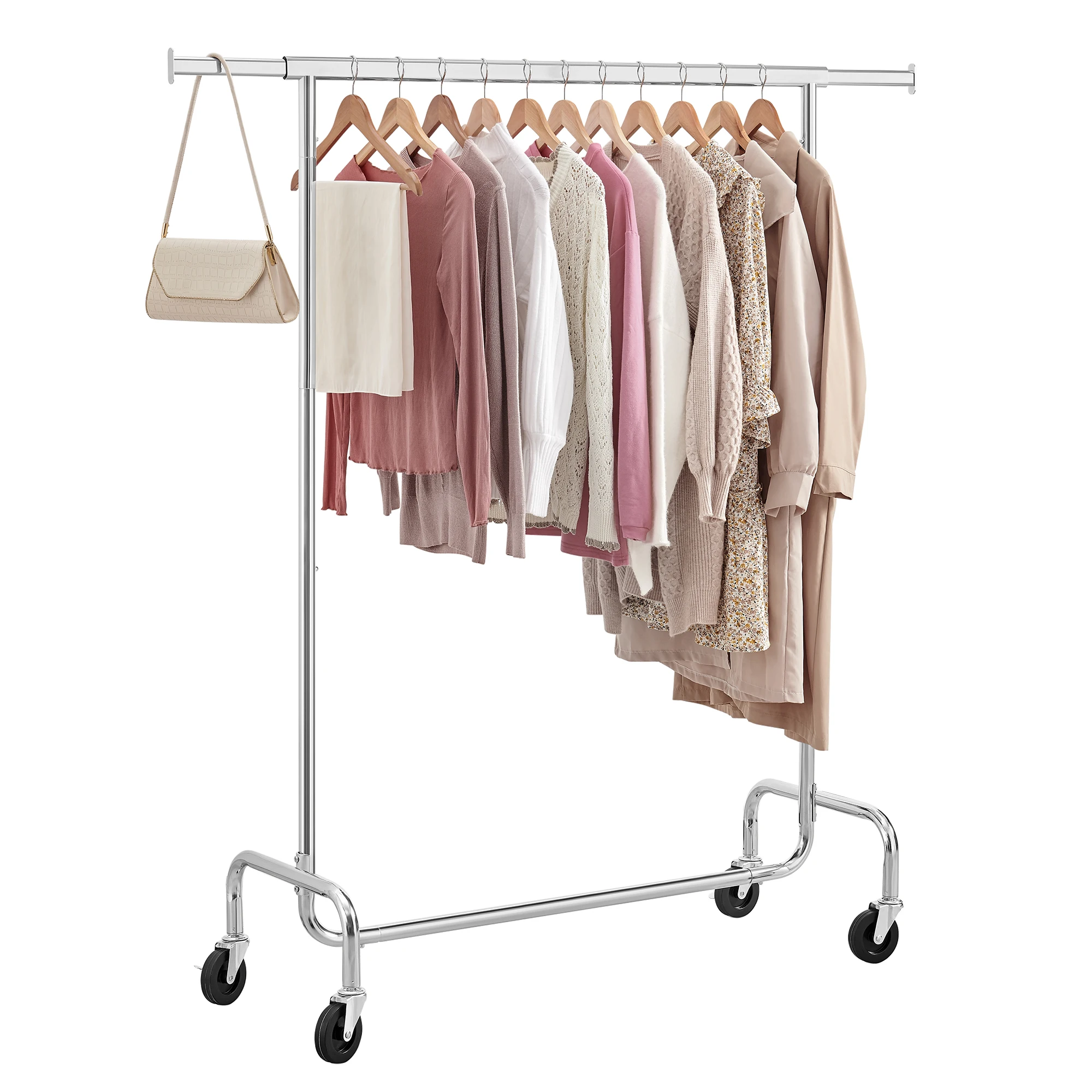 SONGMICS Clothes Rack with Wheels, Heavy-Duty Garment Rack with Extendable Rod, 286.6 lb Load Capacity
SONGMICS Clothes Rack with Wheels, Heavy-Duty Garment Rack with Extendable Rod, 286.6 lb Load Capacity