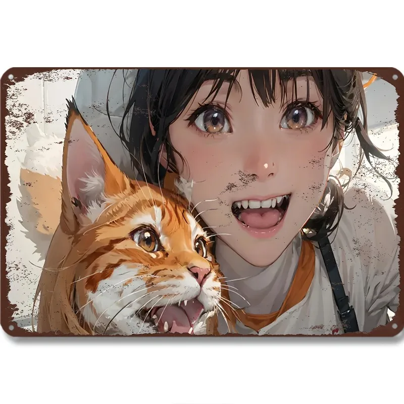 Anime Cat & Girl Art Metal Tin Sign, 7.9x11.8"/11.8x17.7", Vintage Aluminum Wall Hanging Decor, Multipurpose for Home
Anime Cat & Girl Art Metal Tin Sign, 7.9x11.8"/11.8x17.7", Vintage Aluminum Wall Hanging Decor, Multipurpose for Home