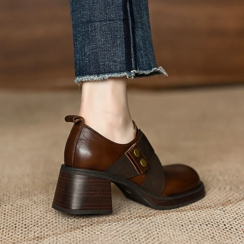 Thick Soled Square with Round Head Waterproof Platform Fashion All-match Comfortable Non-slip Breathable Women's Single Shoes
Thick Soled Square with Round Head Waterproof Platform Fashion All-match Comfortable Non-slip Breathable Women's Single Shoes