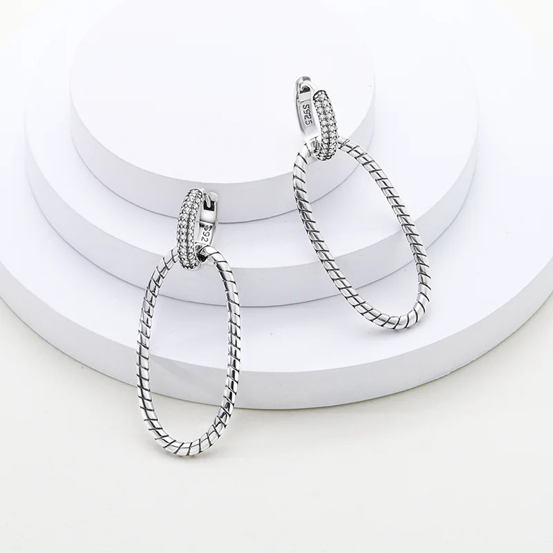 2026 New 925 Sterling Silver Elliptical Double Ring Inlaid Snake Pattern Earrings DIY Women Exquisite Birthday Jewelry Gifts
2026 New 925 Sterling Silver Elliptical Double Ring Inlaid Snake Pattern Earrings DIY Women Exquisite Birthday Jewelry Gifts