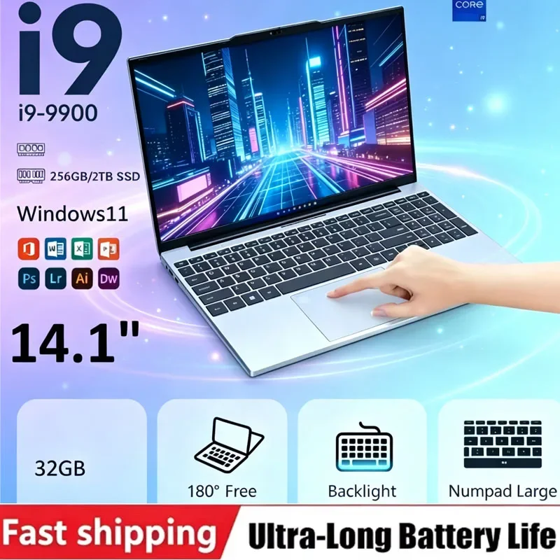 LENOU Ultra Slim 14.1" Gaming Laptop Intel Core i9-9880H 32GB RAM 2TB SSD 1920x1080 Windows 11 Office Study Home Use New Model
LENOU Ultra Slim 14.1" Gaming Laptop Intel Core i9-9880H 32GB RAM 2TB SSD 1920x1080 Windows 11 Office Study Home Use New Model