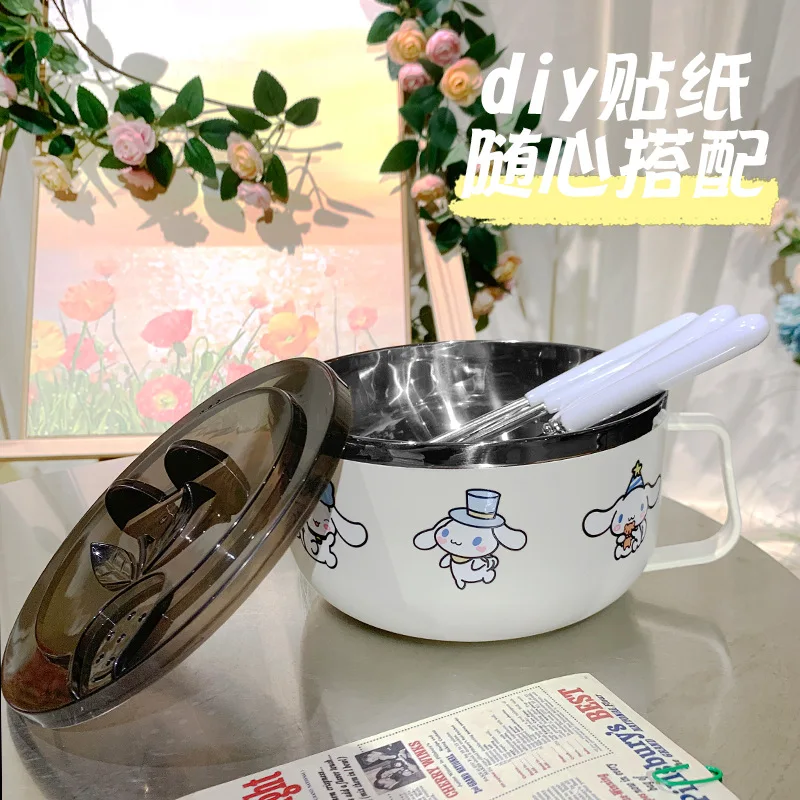 Столовая посуда Sanrio Cinnamoroll Kuromi из нержавеющей стали, детская миска для лапши быстрого приготовления, студенческий обед, портативная Изолированная коробка для бэнто
Столовая посуда Sanrio Cinnamoroll Kuromi из нержавеющей стали, детская миска для лапши быстрого приготовления, студенческий обед, портативная Изолированная коробка для бэнто