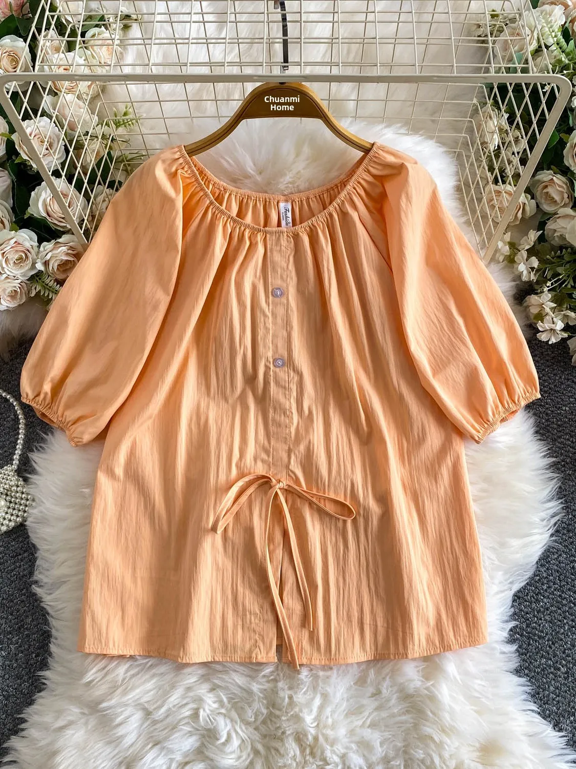 Loose Casual Style Open Cardigan Women's Shirt round Neck Short Sleeve Breathable Comfortable Summer Fashionable Drapey Top
Loose Casual Style Open Cardigan Women's Shirt round Neck Short Sleeve Breathable Comfortable Summer Fashionable Drapey Top