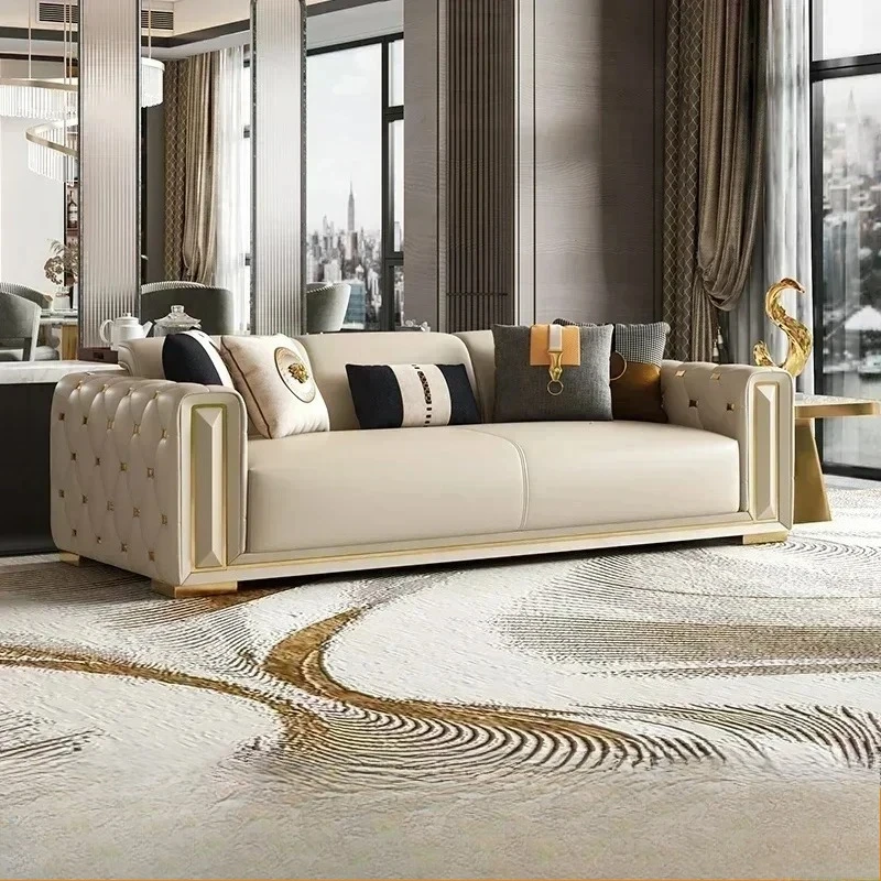 Designer Genuine Leather Sofas Luxury Italian Modern 3 Piece Sofa Loveseat Floor Muebles De Sofa Living Room Furniture 쇼파
Designer Genuine Leather Sofas Luxury Italian Modern 3 Piece Sofa Loveseat Floor Muebles De Sofa Living Room Furniture 쇼파