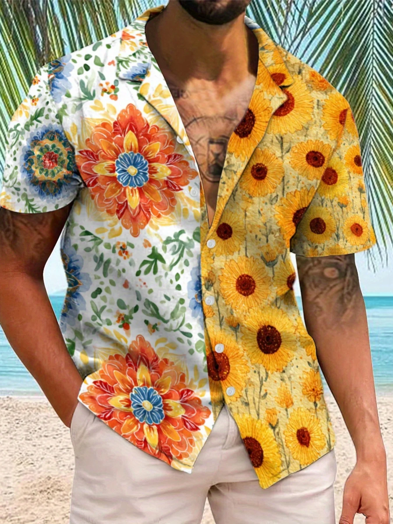 Men'S Cuban Collar Oversize Short Sleeve Shirt Digital Print Beach 2025 Summer New Casual & Party Wear Breathable Fabric for Tra
Men'S Cuban Collar Oversize Short Sleeve Shirt Digital Print Beach 2025 Summer New Casual & Party Wear Breathable Fabric for Tra