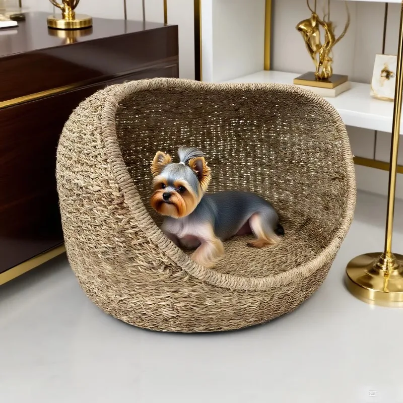Eco-Friendly Natural Seagrass Pet Bed Relaxing Animal Design for Dogs and Cats Woven Accessories
Eco-Friendly Natural Seagrass Pet Bed Relaxing Animal Design for Dogs and Cats Woven Accessories