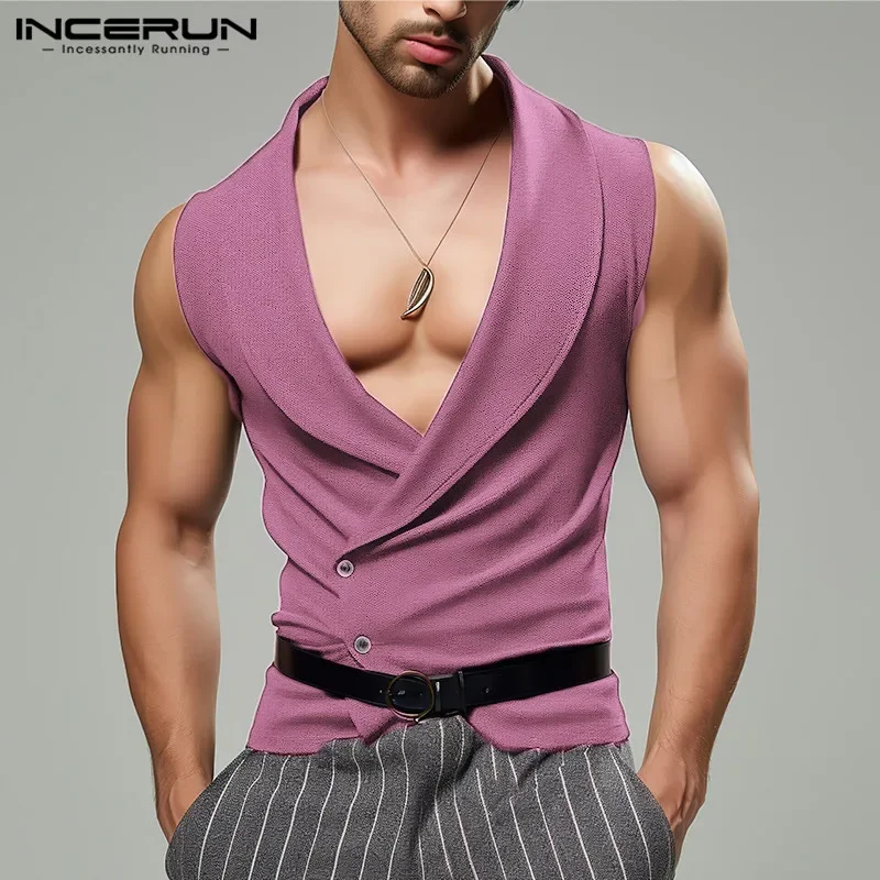 INCERUN Men Vests Solid Color Lapel Sleeveless Button Casual Male Waistcoats Streetwear 2025 Fitness Fashion Leisure Vests S-5XL
INCERUN Men Vests Solid Color Lapel Sleeveless Button Casual Male Waistcoats Streetwear 2025 Fitness Fashion Leisure Vests S-5XL