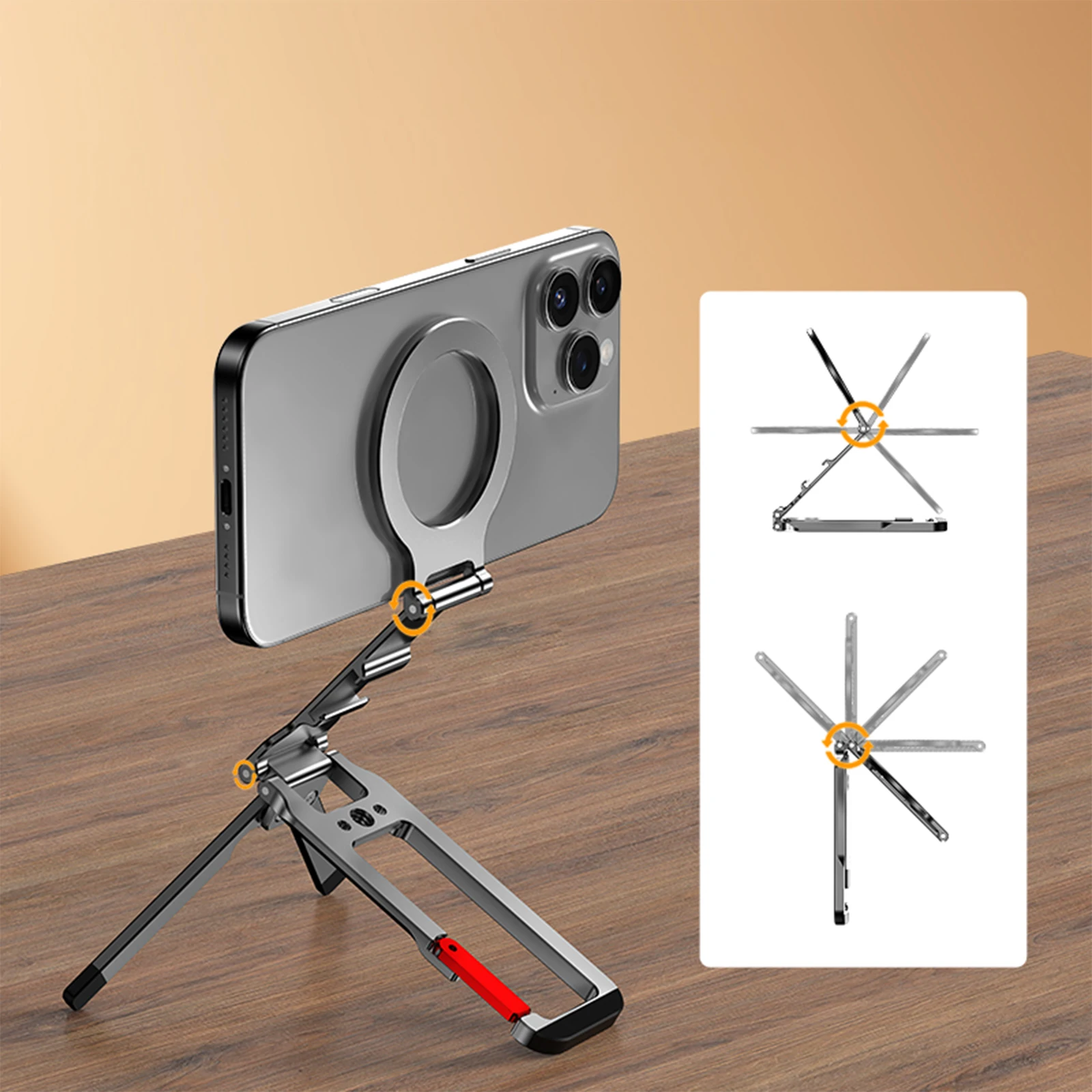 Magnetic Phone Tripod Stand Foldable Portable Magnetic Phone Holder Adjustable Phone Mount for Magsafe
Magnetic Phone Tripod Stand Foldable Portable Magnetic Phone Holder Adjustable Phone Mount for Magsafe