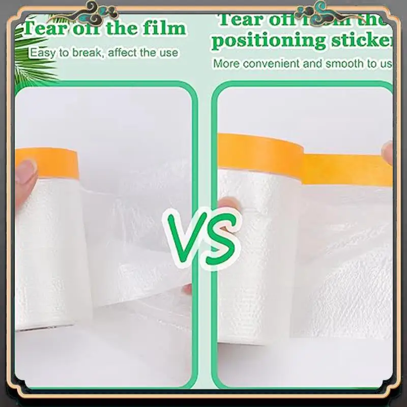 M45K-6 Pack Tape And Drape, 1.8X62.3 Ft Pre-Taped Masking Film For Auto Painting Covering, Plastic Pre-Adhesive Film Durable
M45K-6 Pack Tape And Drape, 1.8X62.3 Ft Pre-Taped Masking Film For Auto Painting Covering, Plastic Pre-Adhesive Film Durable