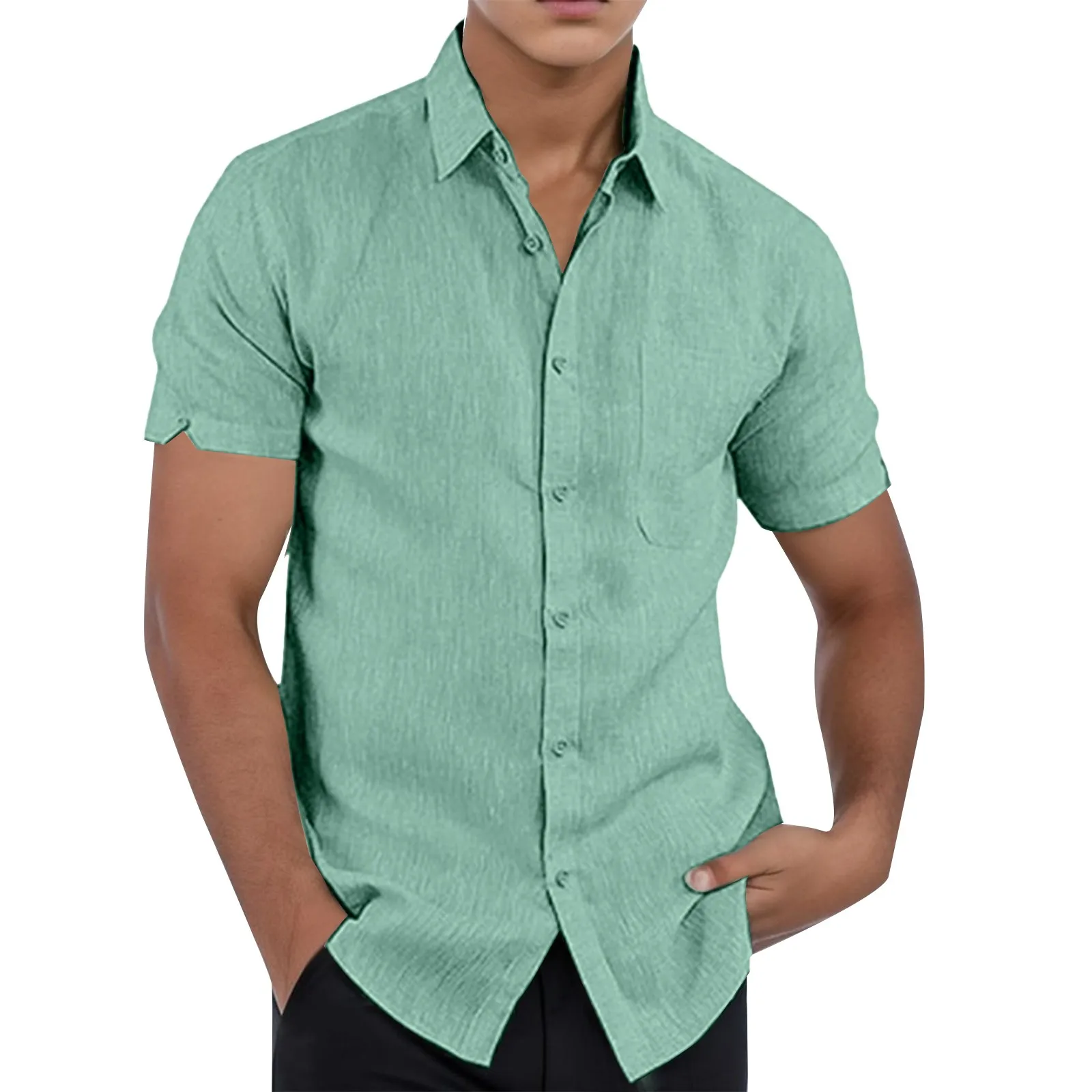 New Men's Shirt Short Sleeve V Neck Solid Color Oversize Casual Shirt Loose Plus Size Tops Oversized Beach Shirts Male Clothing
New Men's Shirt Short Sleeve V Neck Solid Color Oversize Casual Shirt Loose Plus Size Tops Oversized Beach Shirts Male Clothing