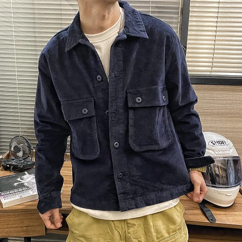 Retro Japanese Style Long Sleeve Corduroy Jacket Men's Autumn Winter Casual Fashion Versatile Collar Workwear Top Trendy
Retro Japanese Style Long Sleeve Corduroy Jacket Men's Autumn Winter Casual Fashion Versatile Collar Workwear Top Trendy