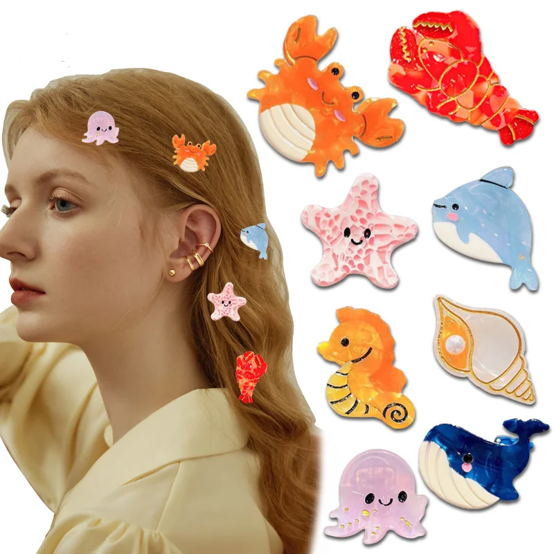 Funny Ocean Animals Hair Clip Cartoon Shark Starfish Conch Octopus Hairpin Under The Sea Happy Summer Birthday Party Decor
Funny Ocean Animals Hair Clip Cartoon Shark Starfish Conch Octopus Hairpin Under The Sea Happy Summer Birthday Party Decor