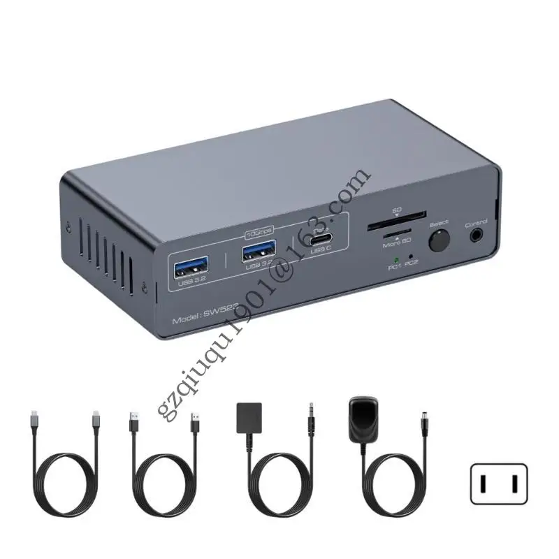 KVM Switcher Dock Supports 4K120Hz Double Displays And 10Gbps Transfer Switcher
KVM Switcher Dock Supports 4K120Hz Double Displays And 10Gbps Transfer Switcher