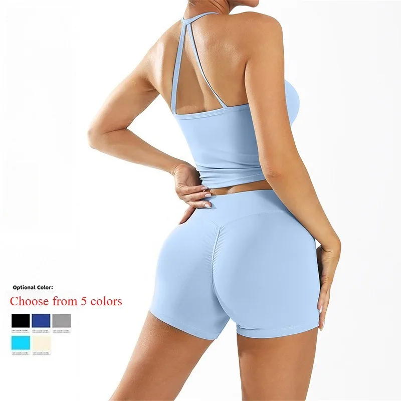 Women's Seamless Yoga Workout Set - Tight Backless Sports Top & Quick-Dry Shorts Outdoor Running Fitness 2-Piece Gym Outfit
Women's Seamless Yoga Workout Set - Tight Backless Sports Top & Quick-Dry Shorts Outdoor Running Fitness 2-Piece Gym Outfit