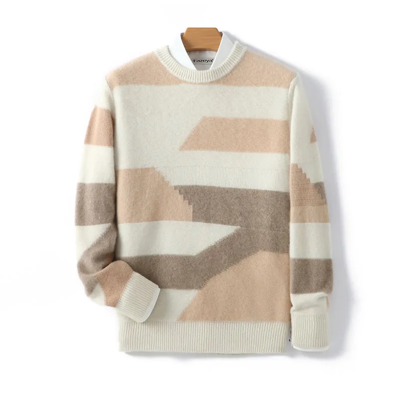 Autumn Winter Men's 100% Wool Sweater Round Neck Sweater Fashionable Warm Loose Base Shirt Knitted Sweater Casual Pullover
Autumn Winter Men's 100% Wool Sweater Round Neck Sweater Fashionable Warm Loose Base Shirt Knitted Sweater Casual Pullover