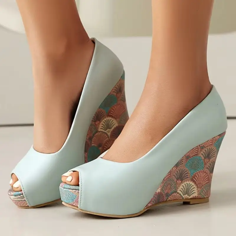 Platform Wedge High Heels Women's Pumps Shoes Fashion Peep toe White Blue Heeled Wedding Party Office Shoes Ladies Large Size 43
Platform Wedge High Heels Women's Pumps Shoes Fashion Peep toe White Blue Heeled Wedding Party Office Shoes Ladies Large Size 43