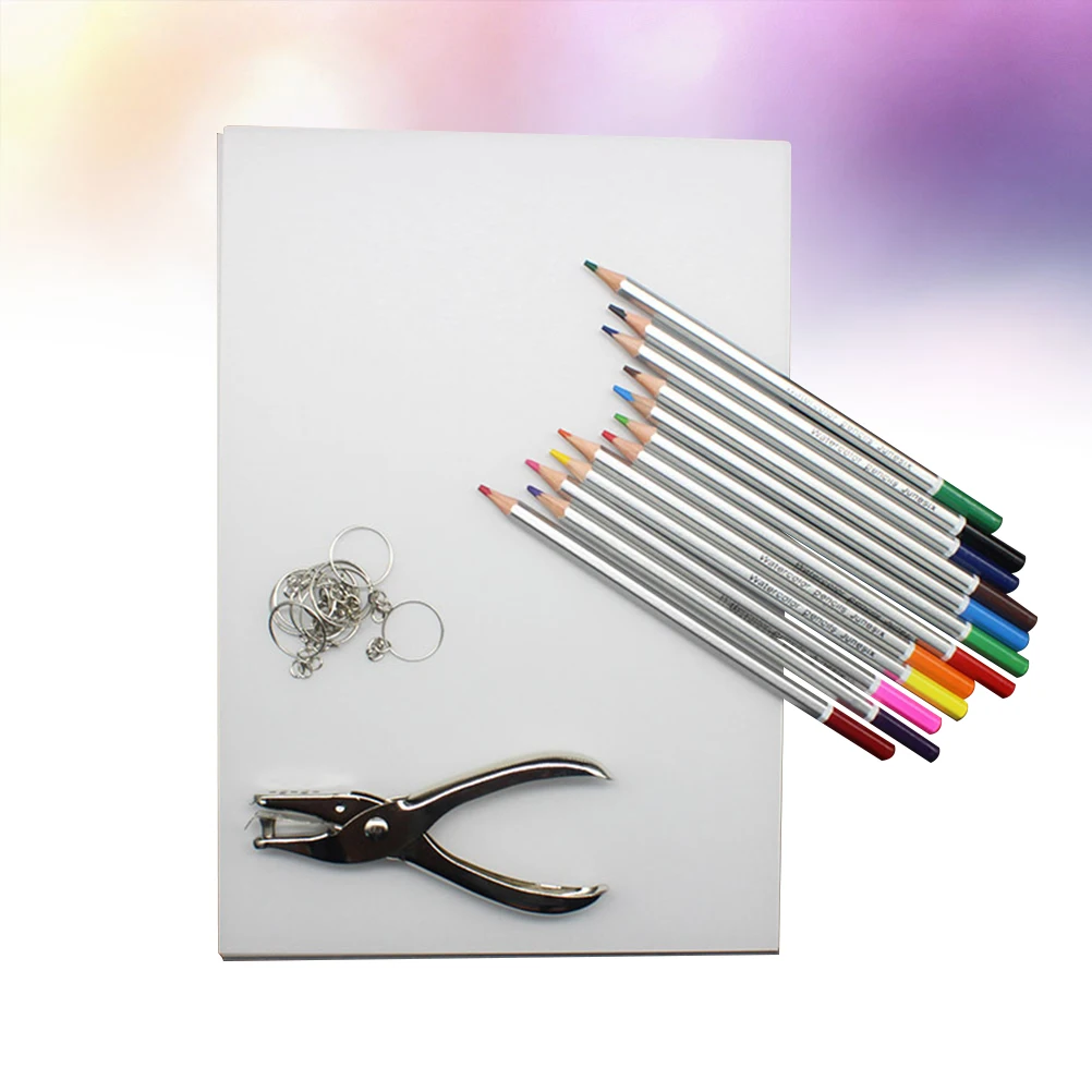 12pcs Diy Shrinkable Kit Unique Shrinking Sheets Pencil 1 Puncher 10 Keychains Durable Safe Handmade Accessories Decor
12pcs Diy Shrinkable Kit Unique Shrinking Sheets Pencil 1 Puncher 10 Keychains Durable Safe Handmade Accessories Decor