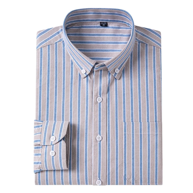 New in shirt 100%cotton oxford plaid long sleeve shirts for man slim fit formal plain shirt soft striped casual
New in shirt 100%cotton oxford plaid long sleeve shirts for man slim fit formal plain shirt soft striped casual