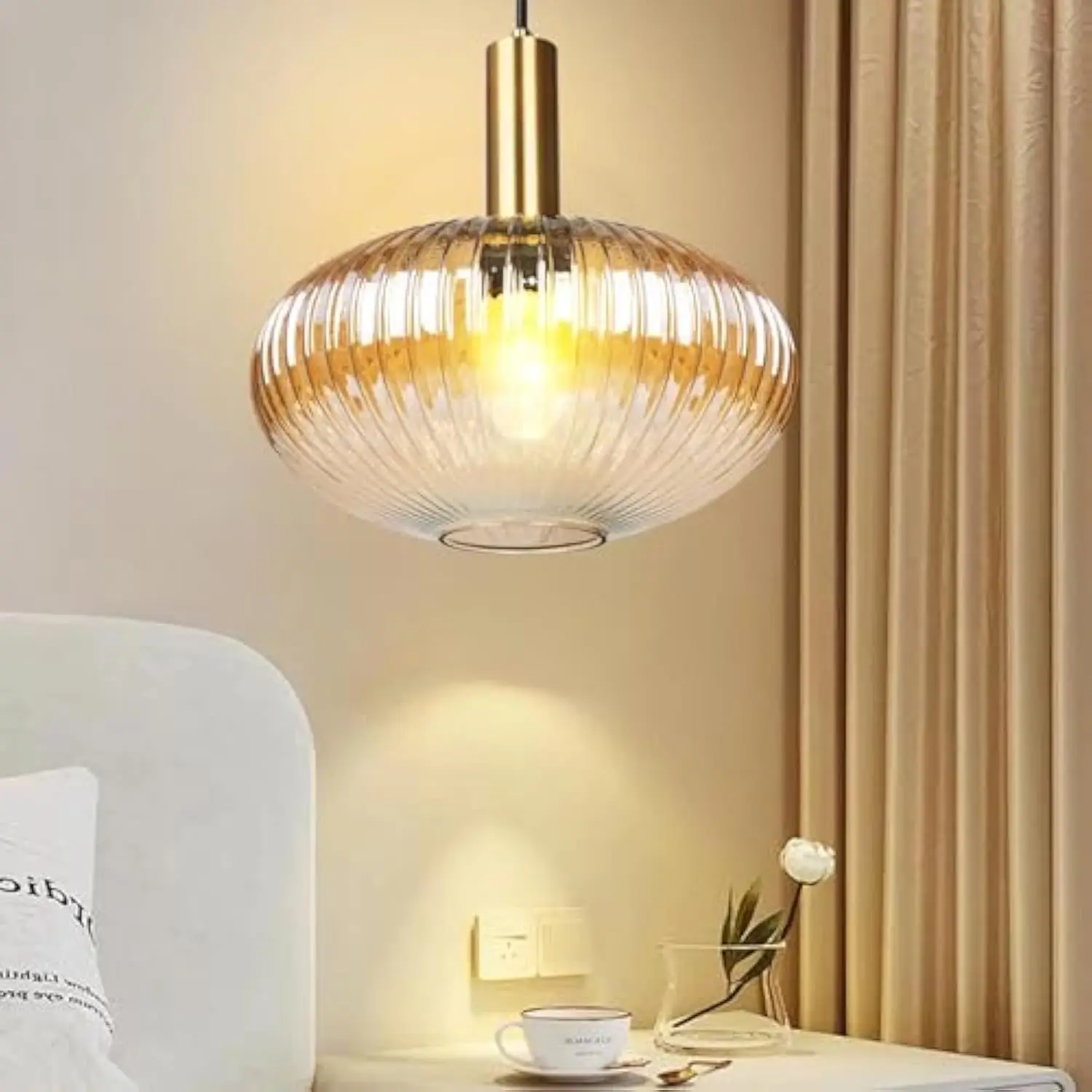 Modern Pendant Light Kitchen Island, Vintage Industrial Large Amber Hangind Lampshade Chandelier Ceiling Lighting Fixture with
Modern Pendant Light Kitchen Island, Vintage Industrial Large Amber Hangind Lampshade Chandelier Ceiling Lighting Fixture with