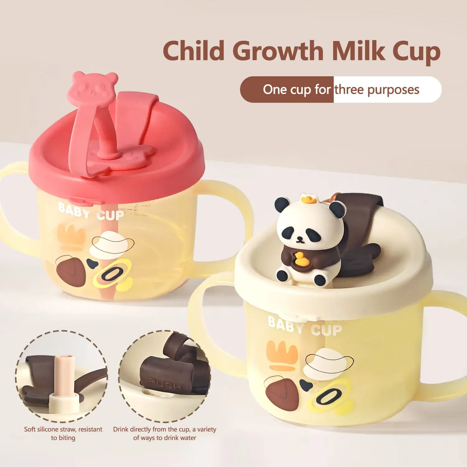 300ML children's panda sippy cup, boys and girls cartoon panda water cup, drink water and milk baby drink cup, holiday gift
300ML children's panda sippy cup, boys and girls cartoon panda water cup, drink water and milk baby drink cup, holiday gift