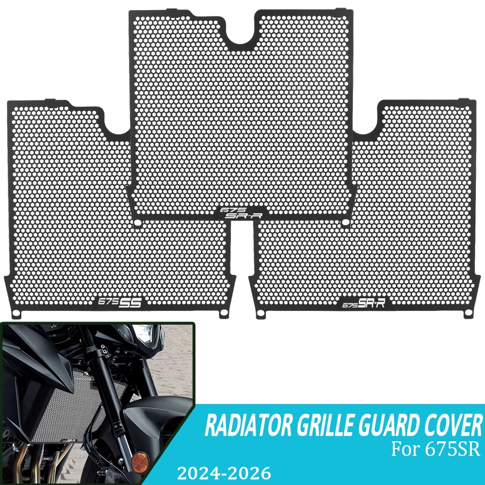 Motorcycles FOR CFMOTO 675SR-R 675SS Radiator Guard Grille Grill Cover 675SRR Accessories Protection 675 SR-R SS 2024 2025 2026+ 
Motorcycles FOR CFMOTO 675SR-R 675SS Radiator Guard Grille Grill Cover 675SRR Accessories Protection 675 SR-R SS 2024 2025 2026+