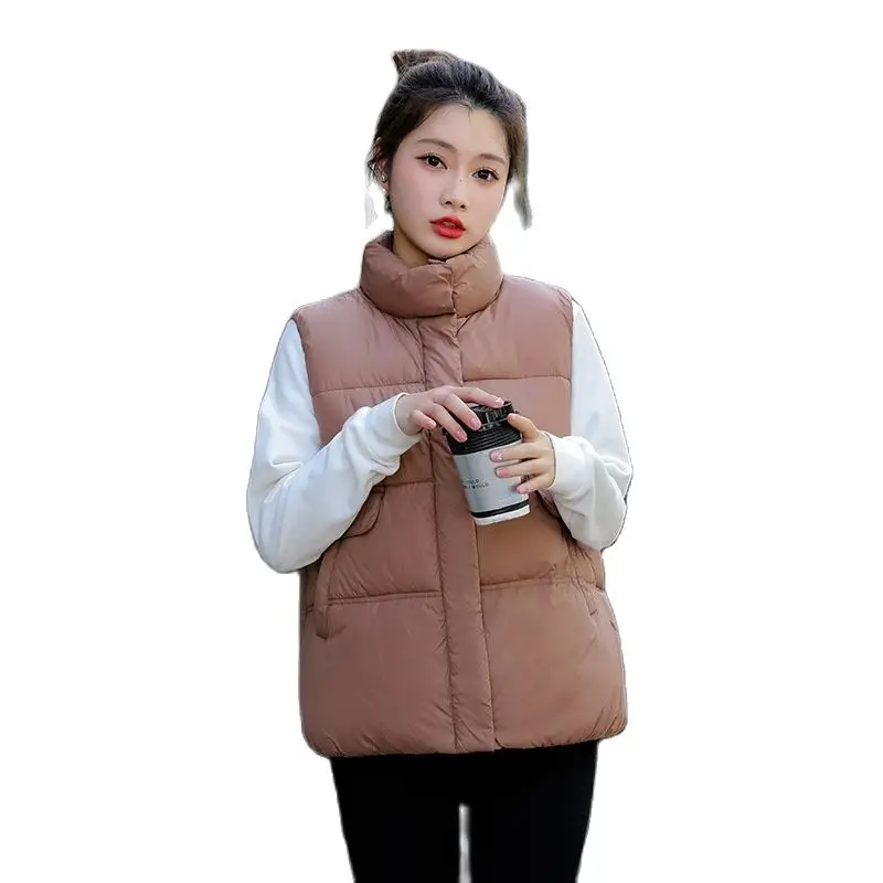 Warm Women's Cotton Vest Jacket New Winter Hidden Buckle Stand Collar Sleeveless Solid All match Casual Waistcoat Female Coats
Warm Women's Cotton Vest Jacket New Winter Hidden Buckle Stand Collar Sleeveless Solid All match Casual Waistcoat Female Coats