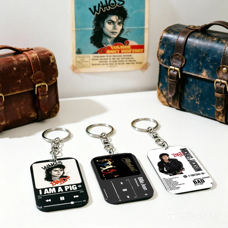 Michael Jackson Pop Music Keychain Pendant Car Key Chain Women Backpack Accessories Decor Cute Cartoon Keyrings Fans Gift
Michael Jackson Pop Music Keychain Pendant Car Key Chain Women Backpack Accessories Decor Cute Cartoon Keyrings Fans Gift