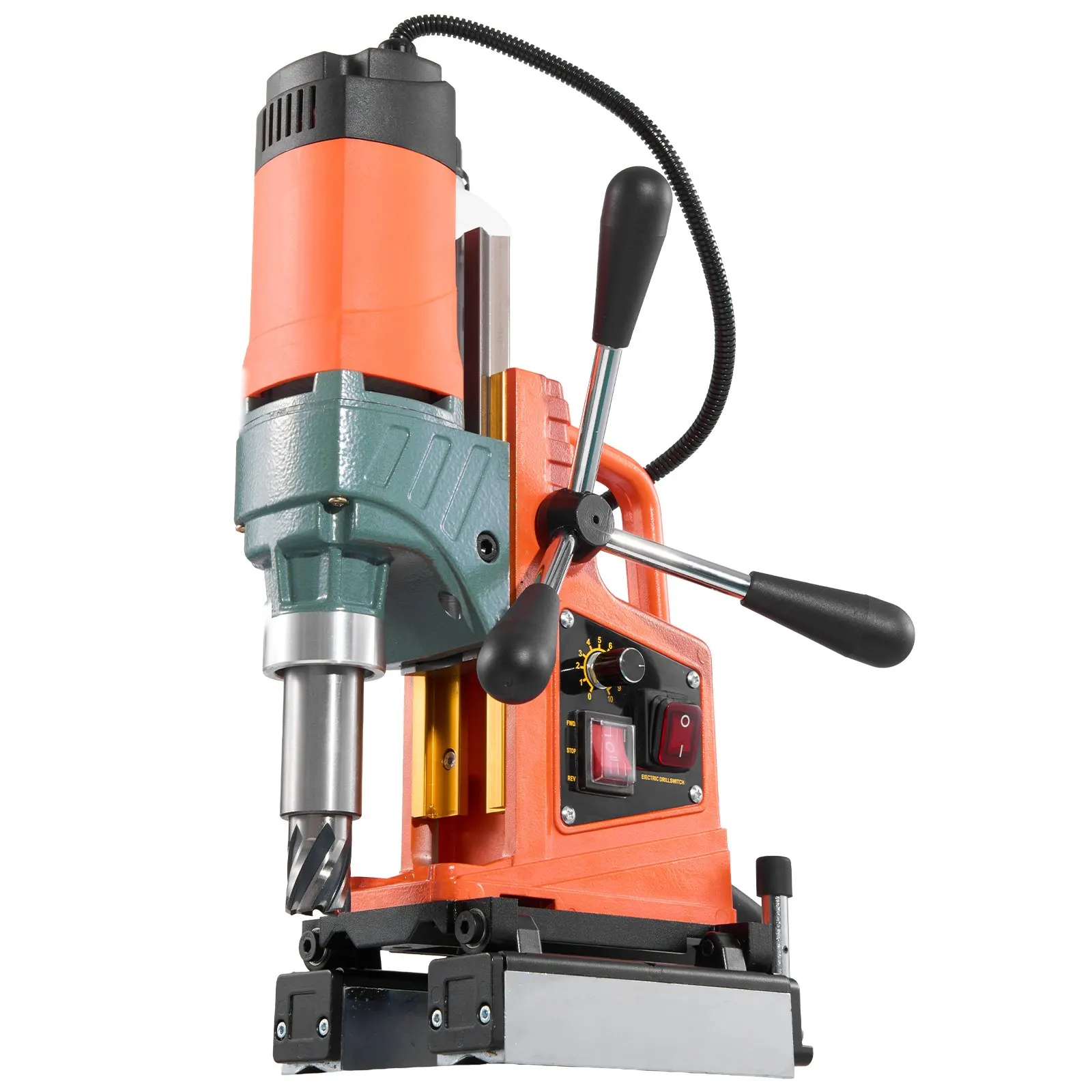 Magnetic Drill Press, 1400 W, 2 Inch Boring Diameter, 0-750 RPM Speed, Reversible Direction, Mag Drill Press For Metal Surface,
Magnetic Drill Press, 1400 W, 2 Inch Boring Diameter, 0-750 RPM Speed, Reversible Direction, Mag Drill Press For Metal Surface,