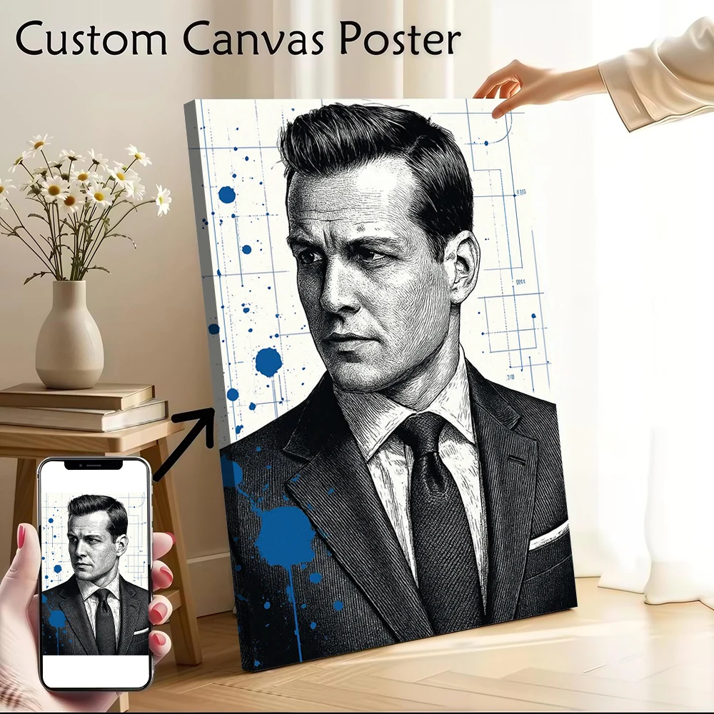 Harvey Specter Portrait With Blueprint Background Canvas Poster Printed Canvas Painting Wall Art for Fans Decoration Living Room
Harvey Specter Portrait With Blueprint Background Canvas Poster Printed Canvas Painting Wall Art for Fans Decoration Living Room