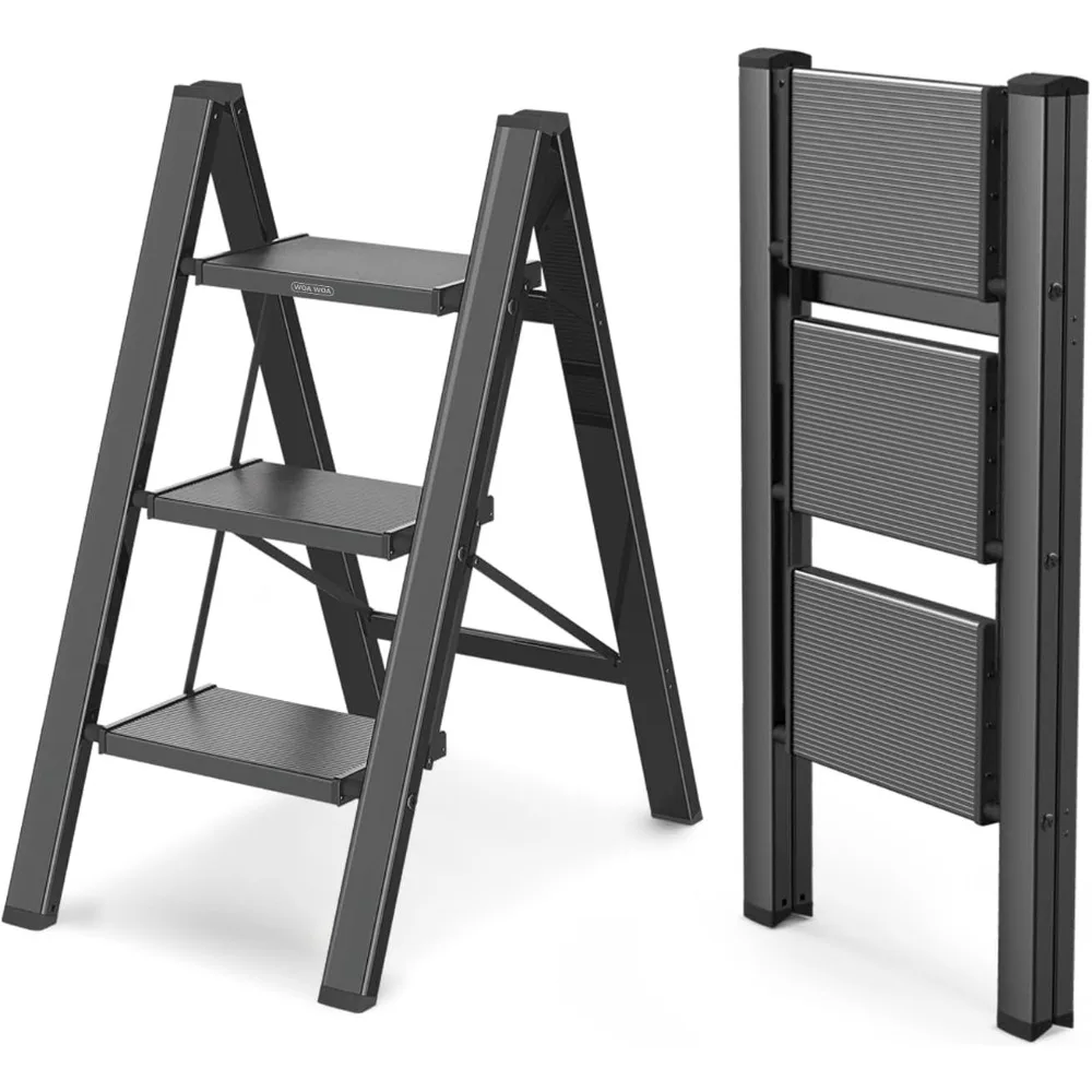 Folding Step Stool Ladder with Wide Pedals Lightweight Space Saving Kitchen Stepladder for Home 3 Step Black 300lbs
Folding Step Stool Ladder with Wide Pedals Lightweight Space Saving Kitchen Stepladder for Home 3 Step Black 300lbs