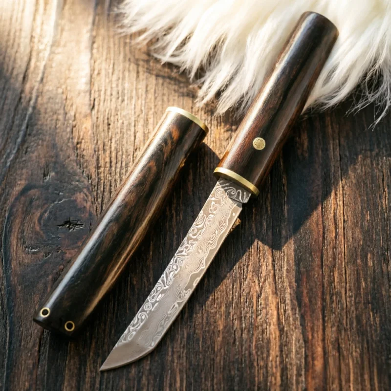 Damascus Steel VG10 High Hardness Sharp Ebony Straight Knife Outdoor Camping Knife Fruit Knife
Damascus Steel VG10 High Hardness Sharp Ebony Straight Knife Outdoor Camping Knife Fruit Knife