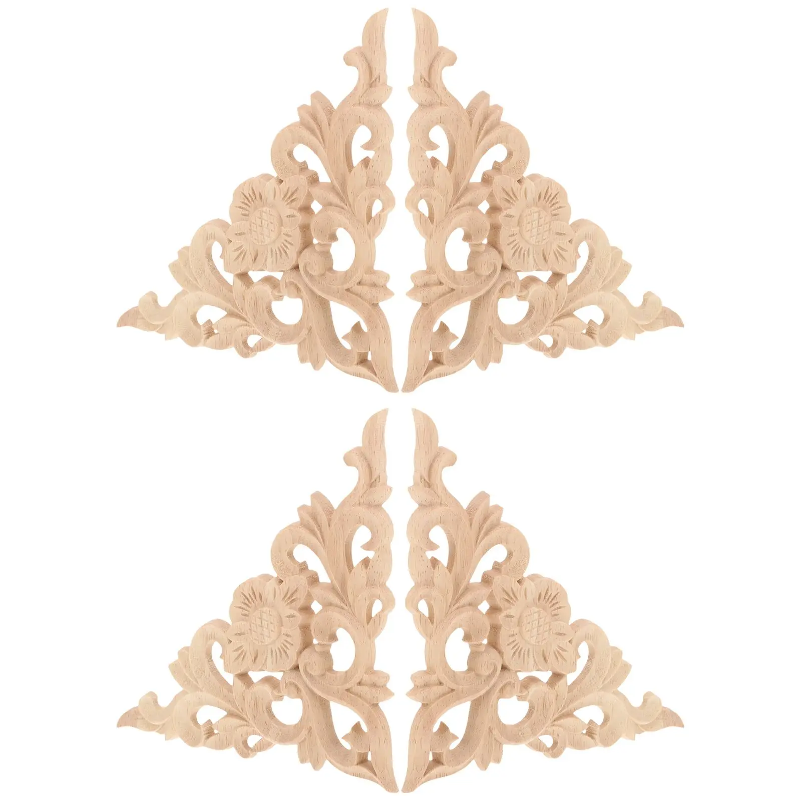 4 Pcs Carved Wood Corner Decal Retro Decor Onlays Basswood Furniture Decals Transfer Vintage Decoration
4 Pcs Carved Wood Corner Decal Retro Decor Onlays Basswood Furniture Decals Transfer Vintage Decoration