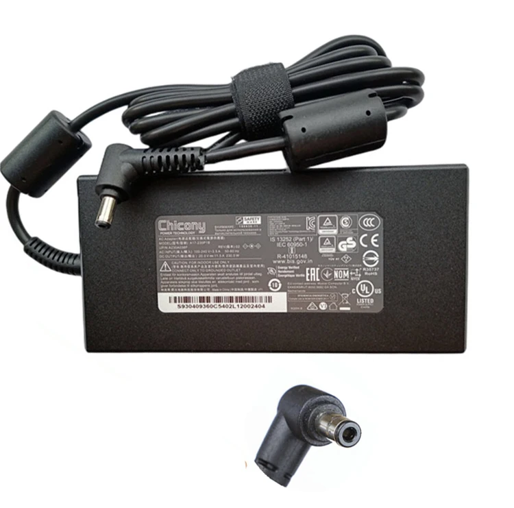 Genuine Chicony A17-230P1B 230W A230A038P AC Adapter Charger For MSI Creator 15 A10UH Laptop Power Supply 20V 11.5A 5.5x2.5mm
Genuine Chicony A17-230P1B 230W A230A038P AC Adapter Charger For MSI Creator 15 A10UH Laptop Power Supply 20V 11.5A 5.5x2.5mm
