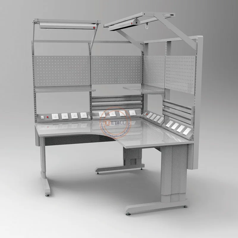 Adjustable Height Modular ESD Workbench with Engine Ergonomic Anti-Static Table for Warehouse Use Industrial Repair Worktable
Adjustable Height Modular ESD Workbench with Engine Ergonomic Anti-Static Table for Warehouse Use Industrial Repair Worktable