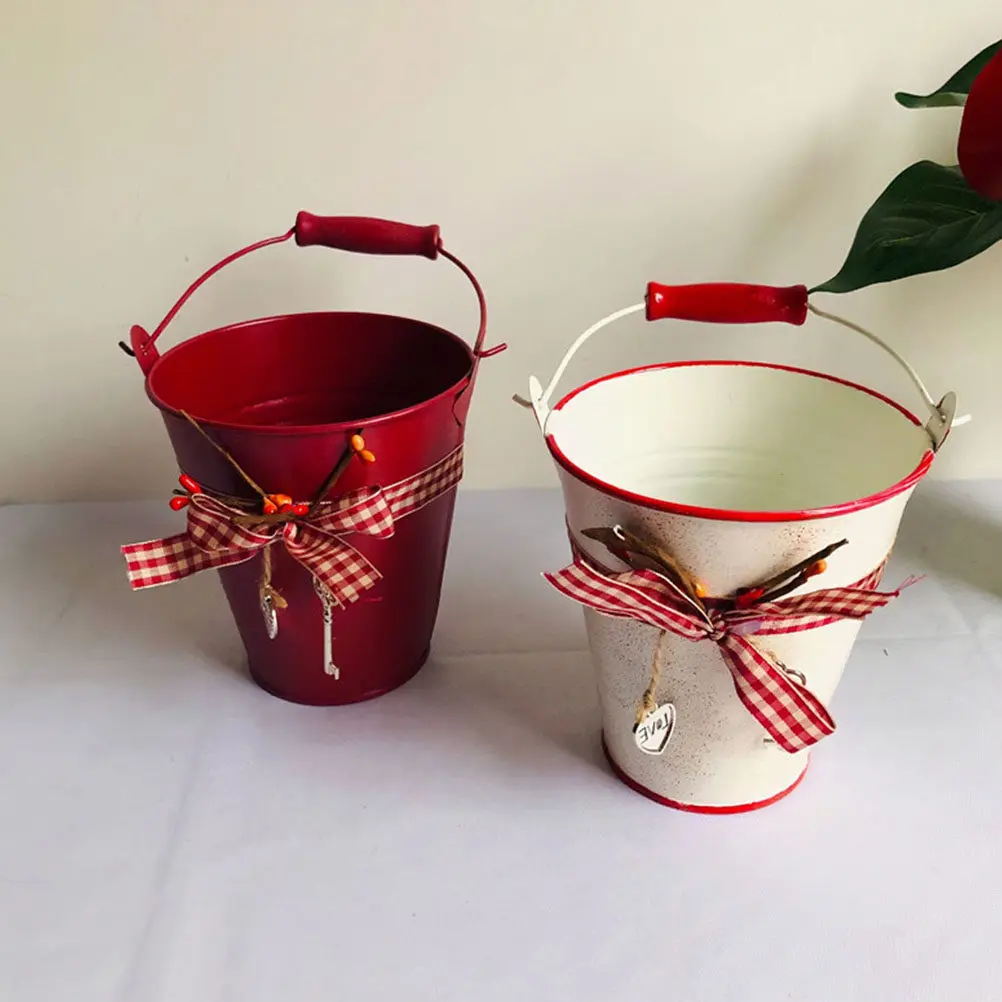 2Pcs Iron Sheet Flowerpot Decorative Iron Bucket Wooden Handle Gardening Flower Pot Home Balcony Hotel Planting Bucket
2Pcs Iron Sheet Flowerpot Decorative Iron Bucket Wooden Handle Gardening Flower Pot Home Balcony Hotel Planting Bucket