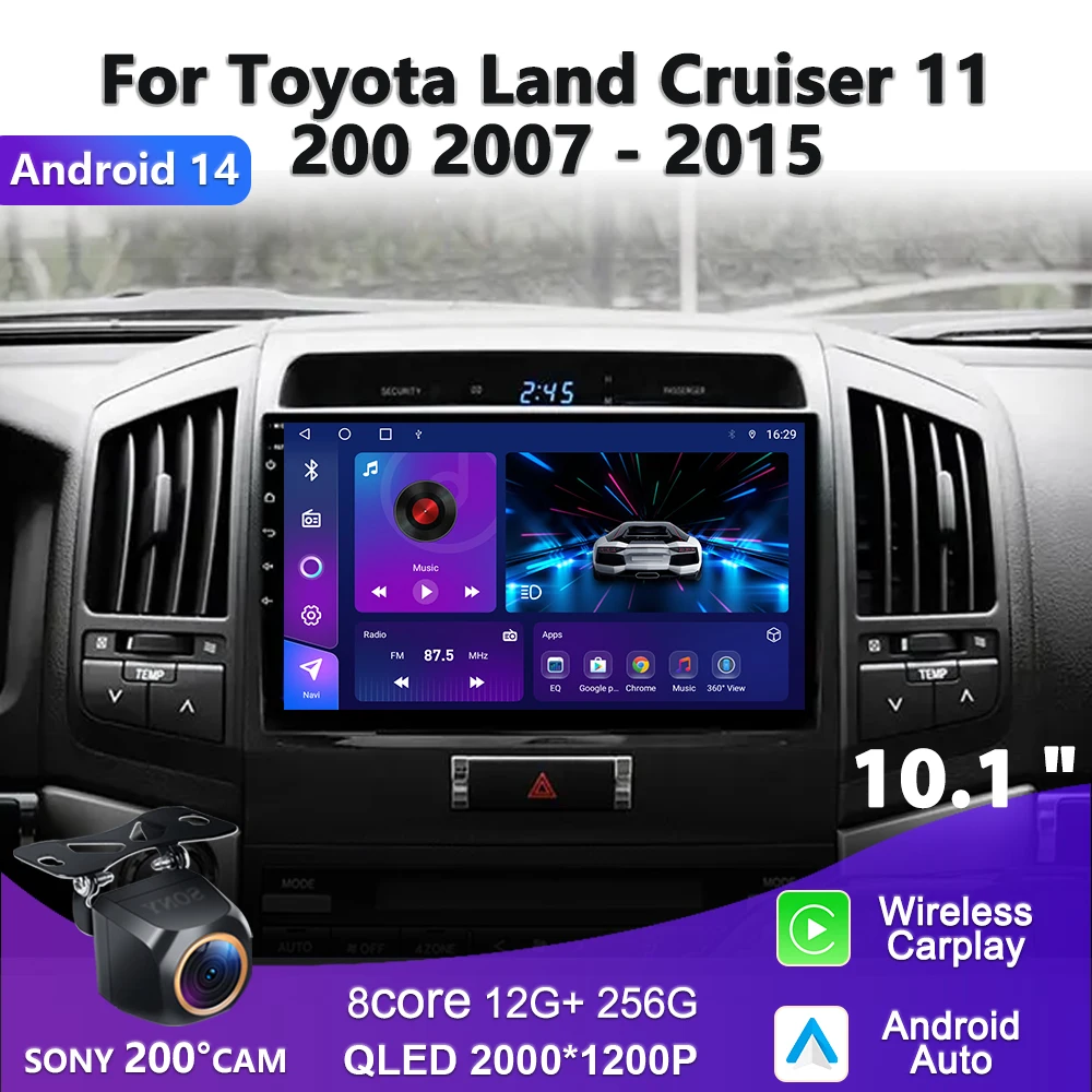 2K Incell Screen Android 14 For Toyota Land Cruiser 11 200 2007-2015 Stereo Multimedia Player GPS Navigation Carplay No 2din DVD
2K Incell Screen Android 14 For Toyota Land Cruiser 11 200 2007-2015 Stereo Multimedia Player GPS Navigation Carplay No 2din DVD
