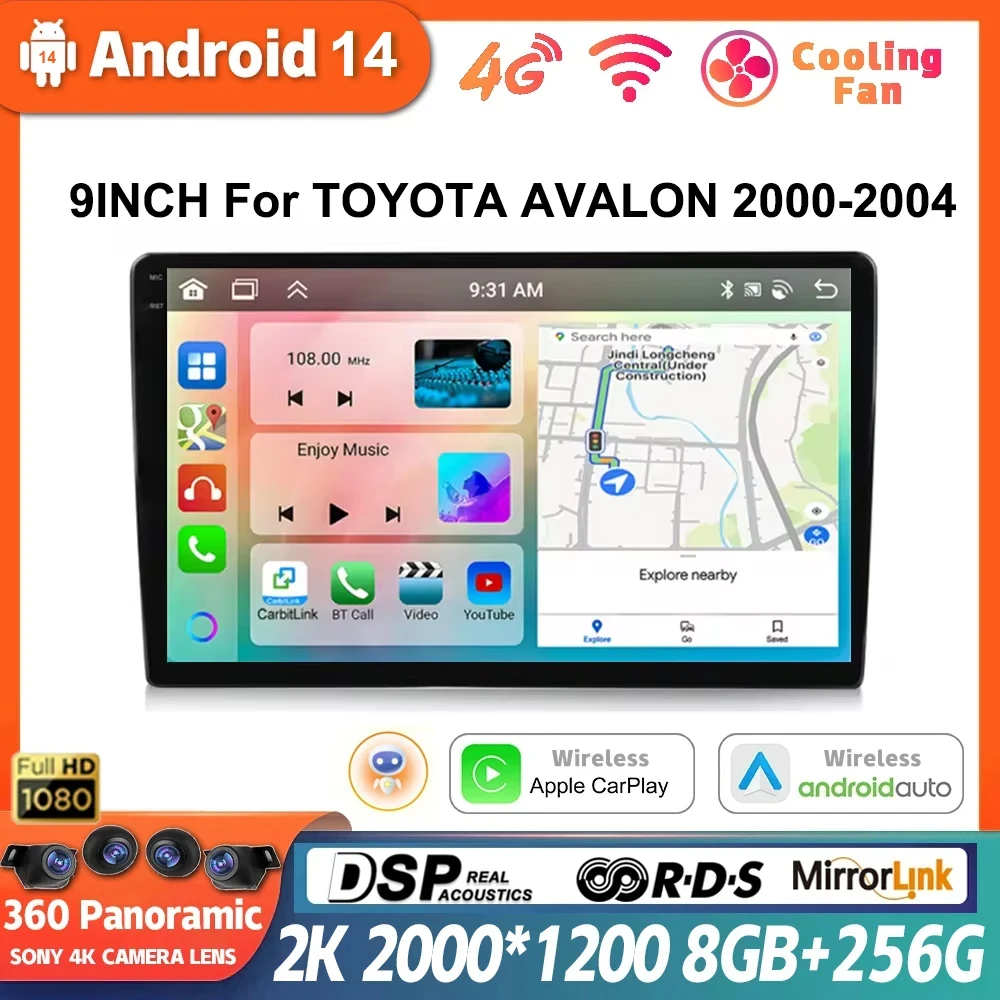 9 Inch Android 14 For TOYOTA AVALON 2000-2004 Car Multimedia Player Auto Navigation Stereo Head Unit WIFI WIreless Carplay 4G
9 Inch Android 14 For TOYOTA AVALON 2000-2004 Car Multimedia Player Auto Navigation Stereo Head Unit WIFI WIreless Carplay 4G