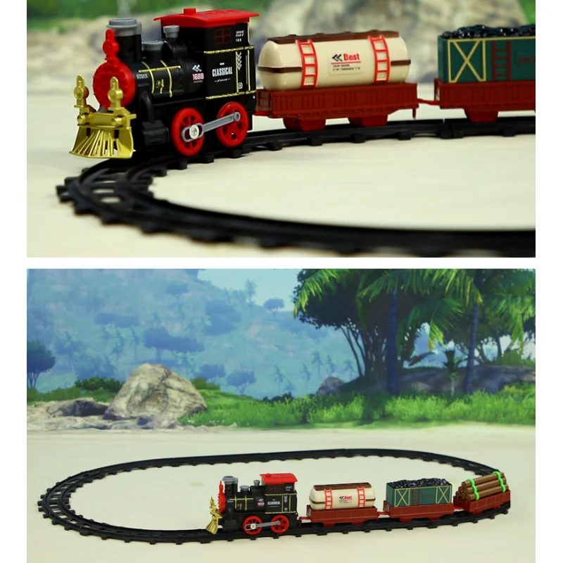 Christmas Series Electric Retro Small Steam Train Tracks Parking Lot Model Simulation Light & Sound Children's Birthday Gifts
Christmas Series Electric Retro Small Steam Train Tracks Parking Lot Model Simulation Light & Sound Children's Birthday Gifts