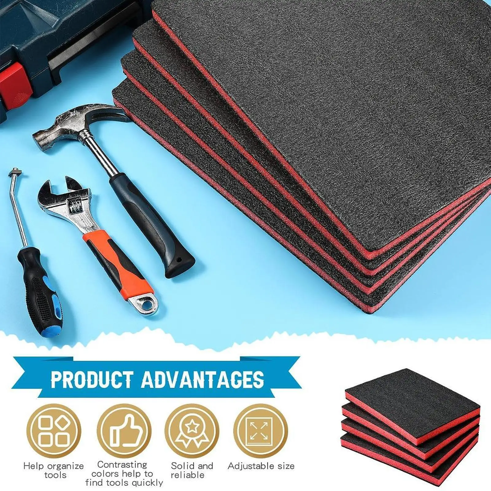 4Pcs Tool Box Foam Inserts Packing Foam Pads Tool Box Liner Cushioning Material for Storage Tabletop Miniatures Transport
4Pcs Tool Box Foam Inserts Packing Foam Pads Tool Box Liner Cushioning Material for Storage Tabletop Miniatures Transport