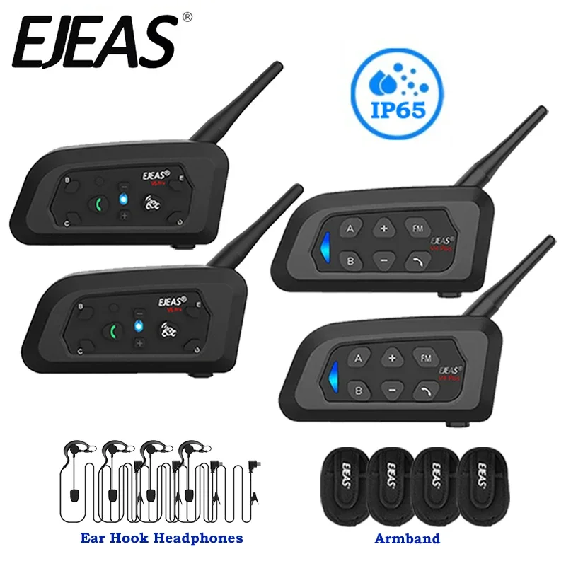EJEAS V4C PLUSx2+V6C PROx2 Football Referee Intercom Headset Noise Reduction Bluetooth 5.1 4-User Group Talking 1200M Waterproof
EJEAS V4C PLUSx2+V6C PROx2 Football Referee Intercom Headset Noise Reduction Bluetooth 5.1 4-User Group Talking 1200M Waterproof