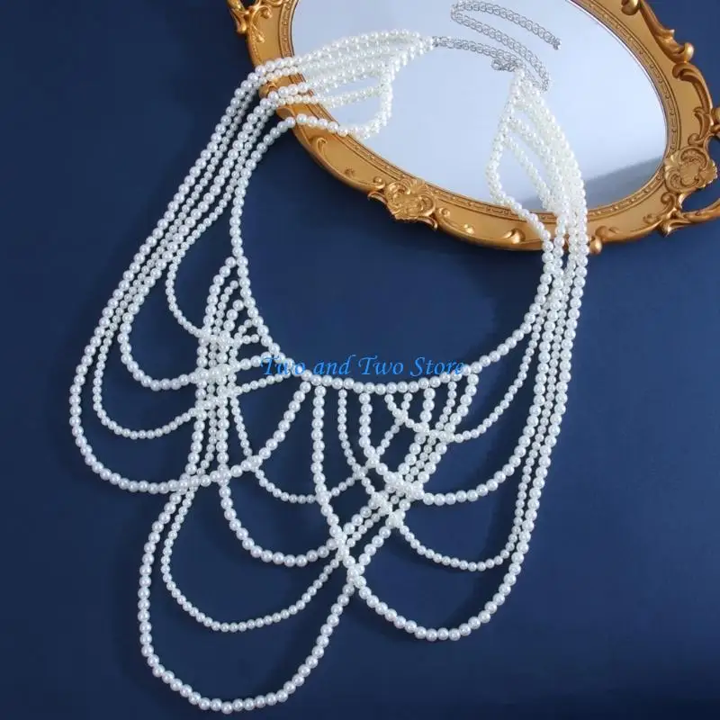 HX6F Stylish Faux Pearls Body Jewelry with Adjustable Chain for Women Suitable for Weddings Parties and Everyday Outfits
HX6F Stylish Faux Pearls Body Jewelry with Adjustable Chain for Women Suitable for Weddings Parties and Everyday Outfits