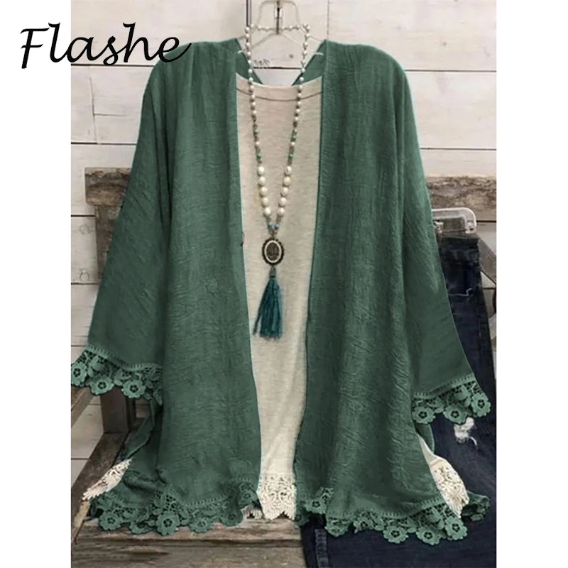 Bohemian Jackets For Women Elegant Autumn Cardigan Women Elegant Lace Patchwork Solid Shirt Tops 2023
Bohemian Jackets For Women Elegant Autumn Cardigan Women Elegant Lace Patchwork Solid Shirt Tops 2023