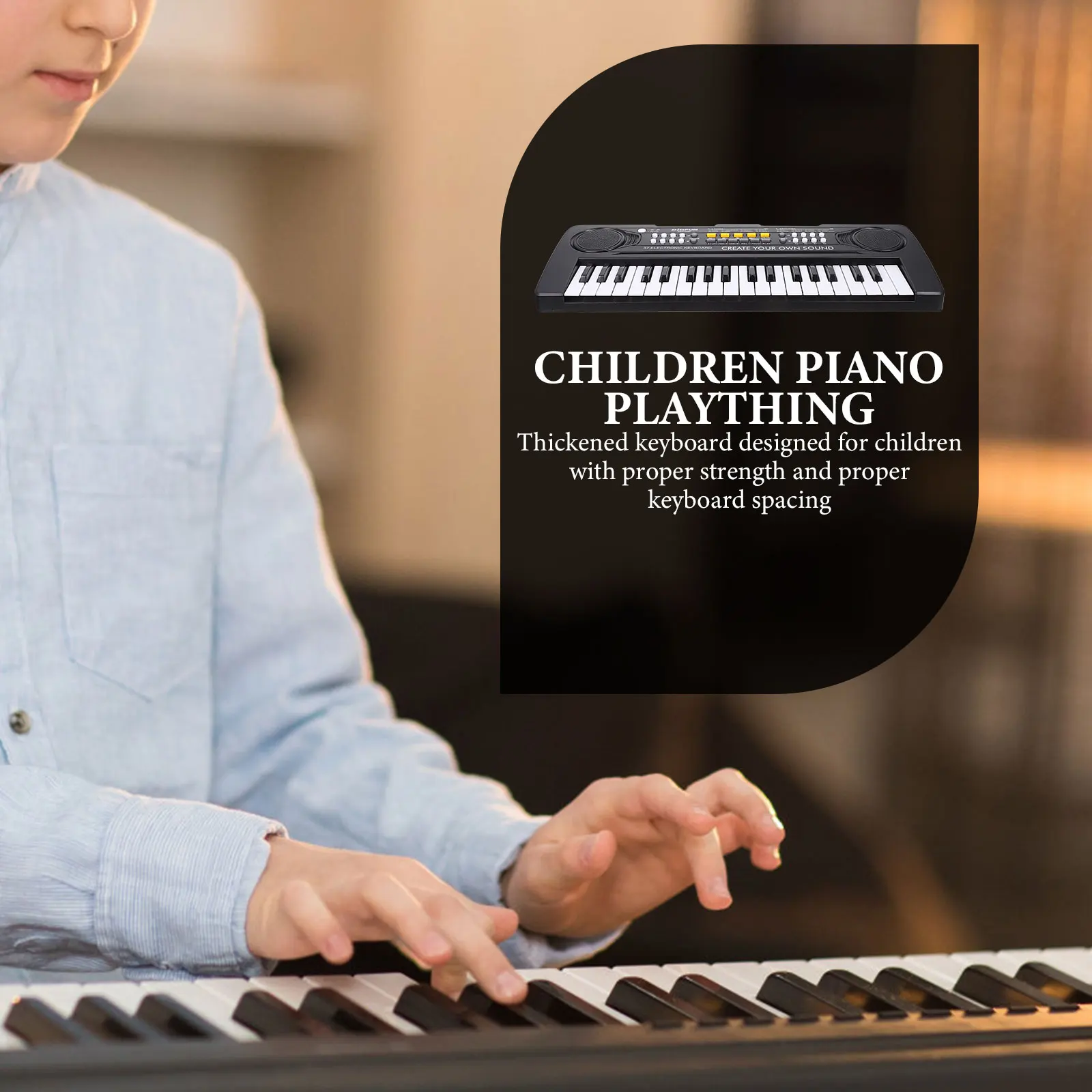 Plastic Electronic Organ Toy Kids Piano 37 Keys Black White Children Musical Instrument Intelligent Plaything Birthday
Plastic Electronic Organ Toy Kids Piano 37 Keys Black White Children Musical Instrument Intelligent Plaything Birthday