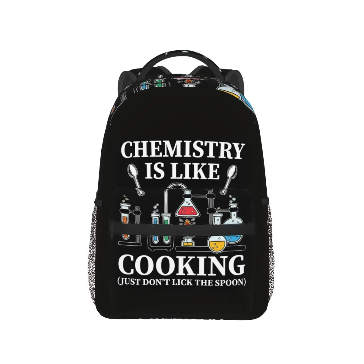 Chemistry Is Like Cooking Just Don't Lick The Spoon Backpack Hot Sale Daypack Kid BookBag School Bag Shoulder Bags for Men Women
Chemistry Is Like Cooking Just Don't Lick The Spoon Backpack Hot Sale Daypack Kid BookBag School Bag Shoulder Bags for Men Women