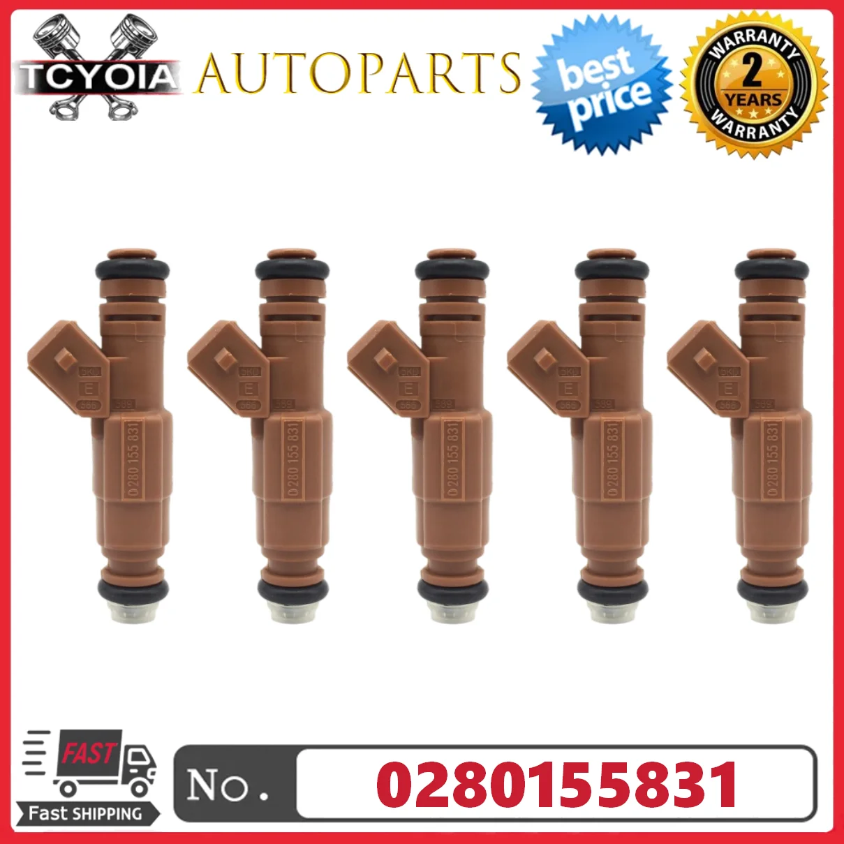 5pcs/lot Fuel Injector 0280155831 9186340 for Volvo C70 S60 S70 V70 S80 XC70 XC90 2.4L 2.5L 2.8L 2.9L 1999-2007
5pcs/lot Fuel Injector 0280155831 9186340 for Volvo C70 S60 S70 V70 S80 XC70 XC90 2.4L 2.5L 2.8L 2.9L 1999-2007