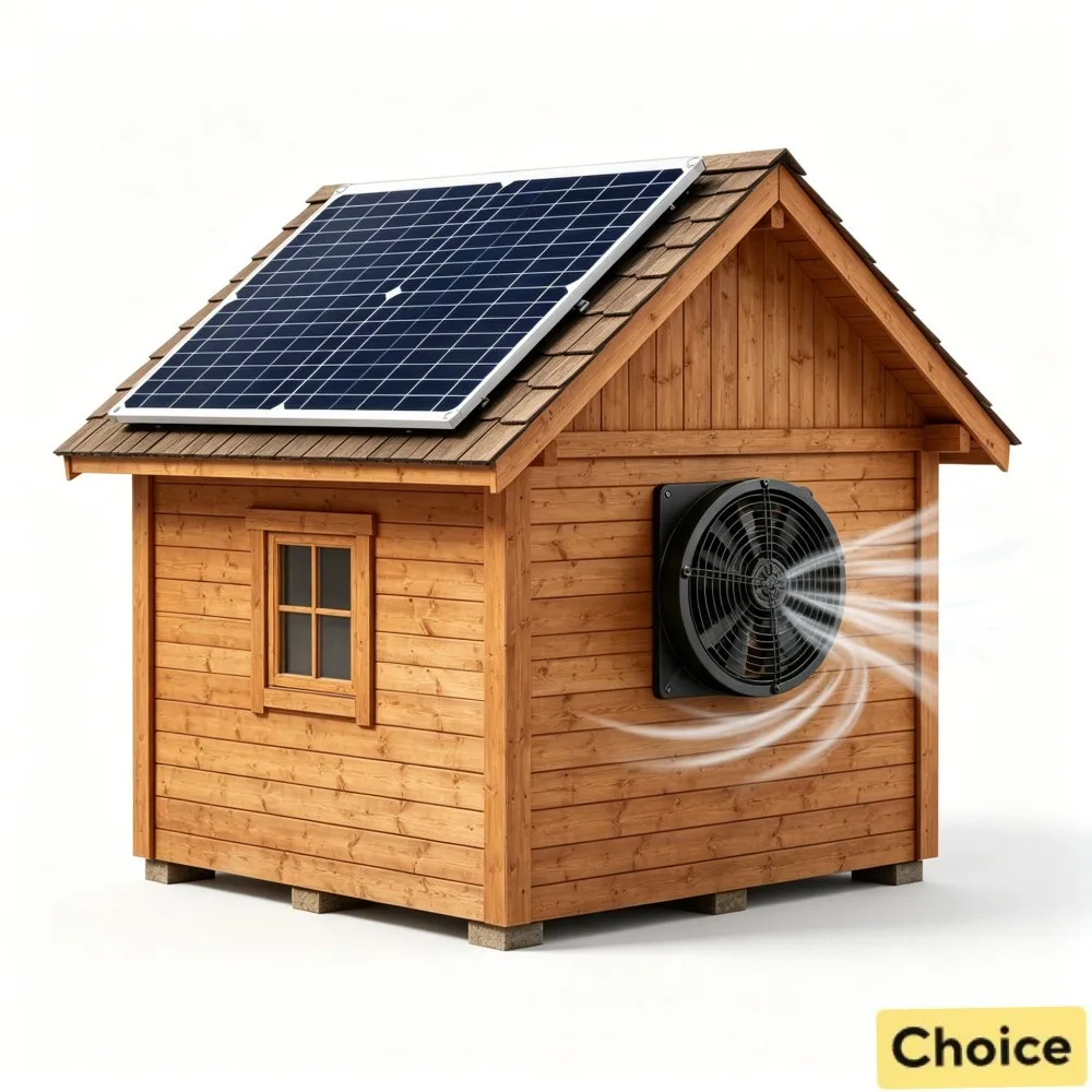 15-25W Outside Use Solar Powered Fan Kit Waterproof Vent System for Coop House Kennel RV Awning Shed
15-25W Outside Use Solar Powered Fan Kit Waterproof Vent System for Coop House Kennel RV Awning Shed