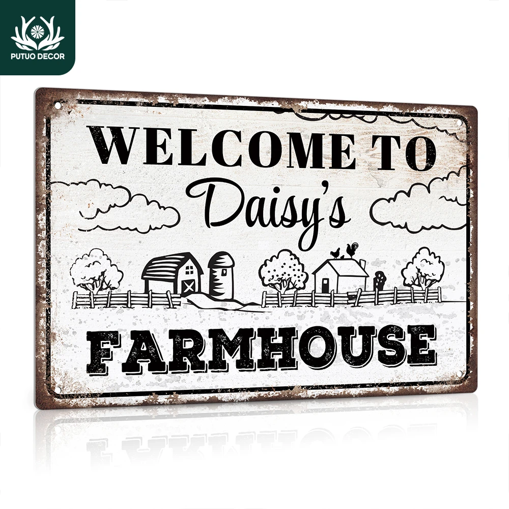 Putuo Decor Custom Personalized Farmhouse Sign, Custom Name, Vintage Farm Sign and Backyard Sign, 12x8 Inches Metal Sign
Putuo Decor Custom Personalized Farmhouse Sign, Custom Name, Vintage Farm Sign and Backyard Sign, 12x8 Inches Metal Sign