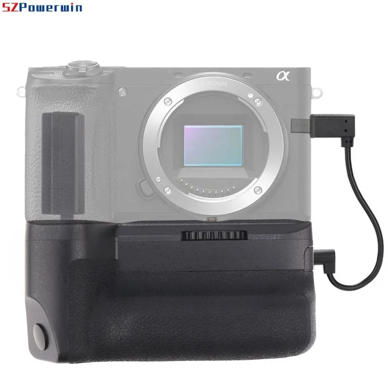 For Sony A6600 ILCE-6600 Vertical Battery Grip, Shutter Button & Compact Design, Double Power Holder for Alpha Mirrorless Camera
