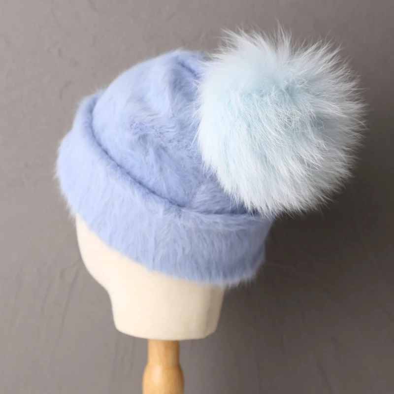 Real Fox Fur Pom Poms Hats for Women Winter Colored Warm Skullies Beanies Fashion Rabbit Fur Knitted Thick Cap Christmas Gift
Real Fox Fur Pom Poms Hats for Women Winter Colored Warm Skullies Beanies Fashion Rabbit Fur Knitted Thick Cap Christmas Gift